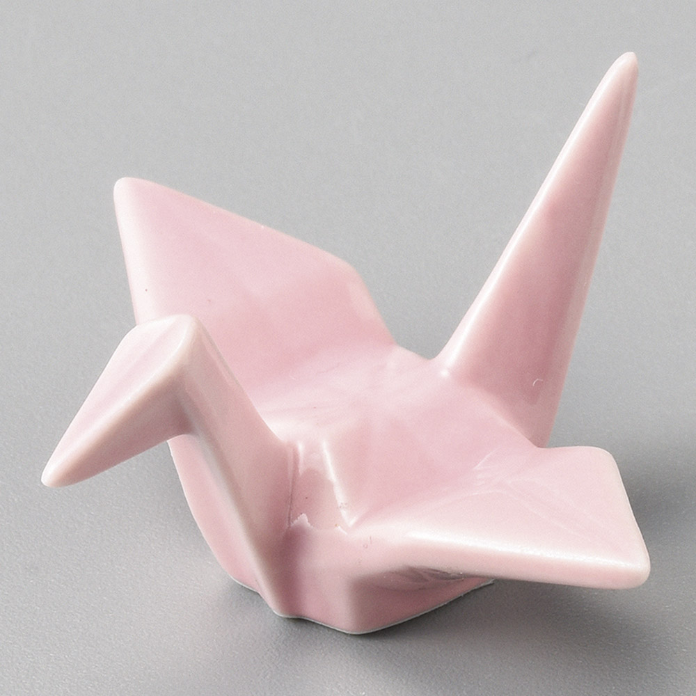 [종지나라]45219-319 일본 종이학 젓가락 받침 - 핑크 / 6×5.2×3.3㎝
