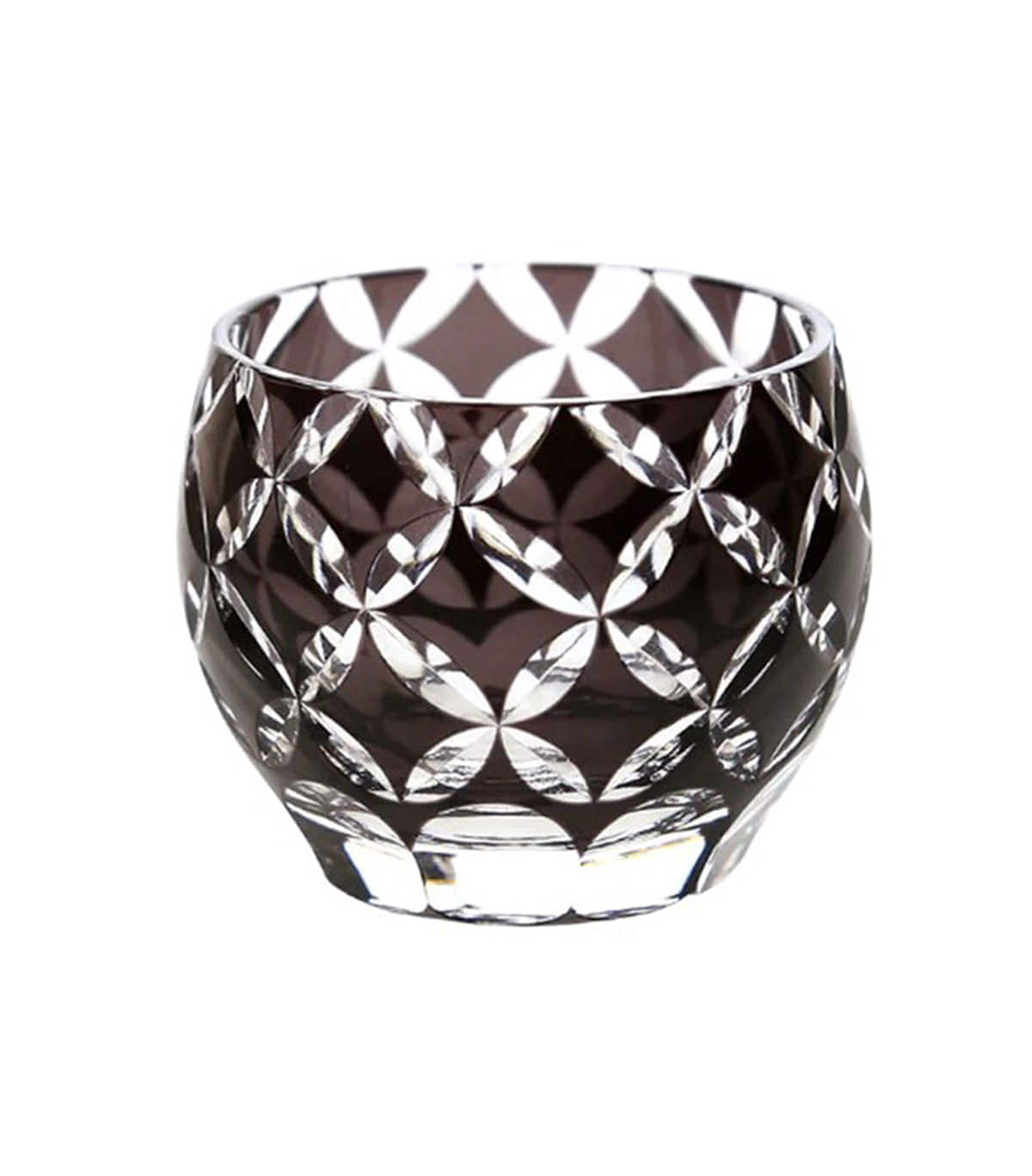 [종지나라]25609 일본 크리스탈 다이아몬드 종지-블랙 / 6 × 4.8㎝